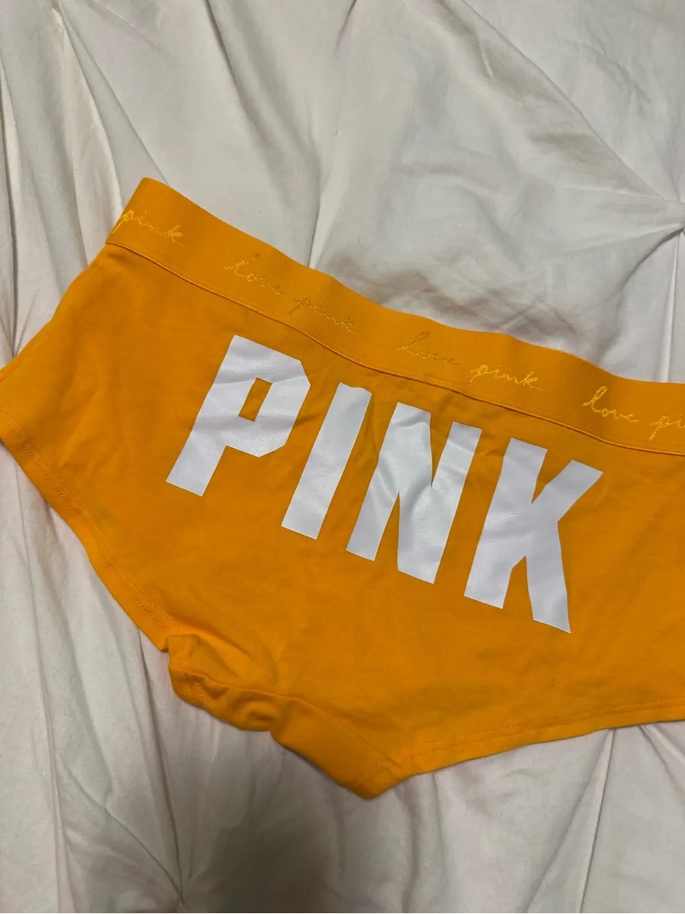 Love PINK Victoria's Secret Women's Yellow Boyshorts Sz M